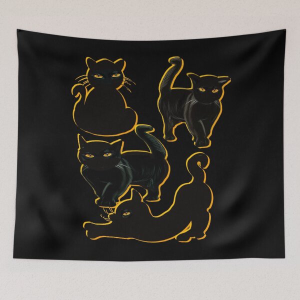 Item preview, Black Cat Void Peeking - adorable midnight silhouette  designed and sold by Artonmytee.