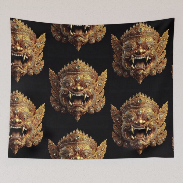Item preview, Thai ancient Golden Giant mask with a brutal face Vol.3 designed and sold by Bspaces.
