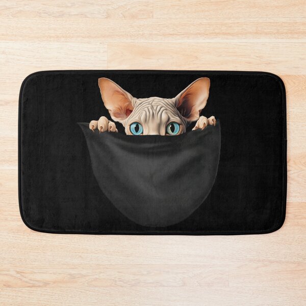 Item preview, Cat in a Pocket Cute Sphynx Cat Design designed and sold by LovelyHappyGift.