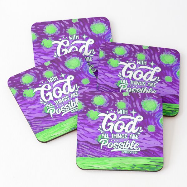 Item preview, Bible Verses For Healing - Matthew 19:26 - Purple Skies Abstract Painting designed and sold by SpartanDStore.