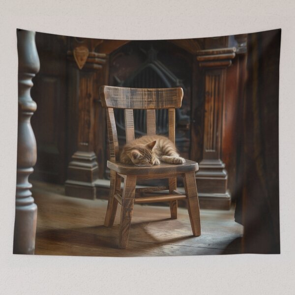 Item preview, kitten-sleeping-on-chair designed and sold by Kirollos9.