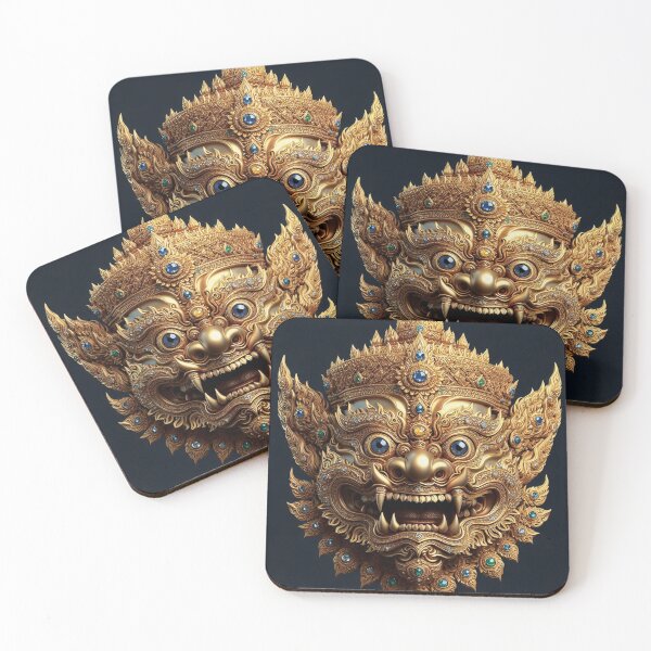 Item preview, Thai ancient Golden Giant mask with a brutal face Vol.4 designed and sold by Bspaces.