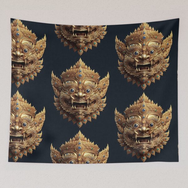 Item preview, Thai ancient Golden Giant mask with a brutal face Vol.4 designed and sold by Bspaces.