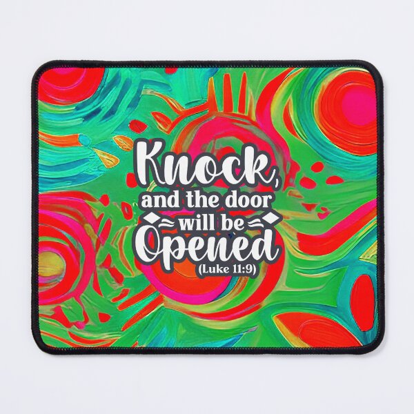 Item preview, Bible Verses For Healing -Luke 11:9 - Green & Red Abstract Painting  designed and sold by SpartanDStore.