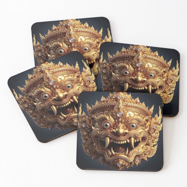 Item preview, Thai ancient Golden Giant mask with a brutal face Vol.8 designed and sold by Bspaces.