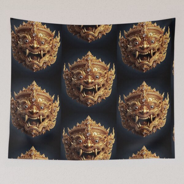 Item preview, Thai ancient Golden Giant mask with a brutal face Vol.8 designed and sold by Bspaces.