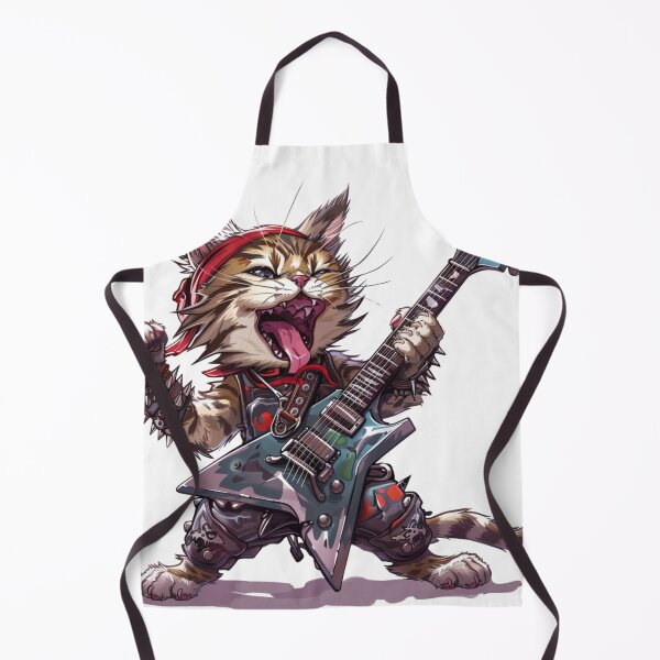 Item preview, crazy_shouting_kitten_wearing_heavy_metal_attire designed and sold by Kirollos9.