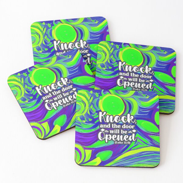 Item preview, Bible Verses For Healing - Luke 11:9 - Blue Green Abstract Background designed and sold by SpartanDStore.