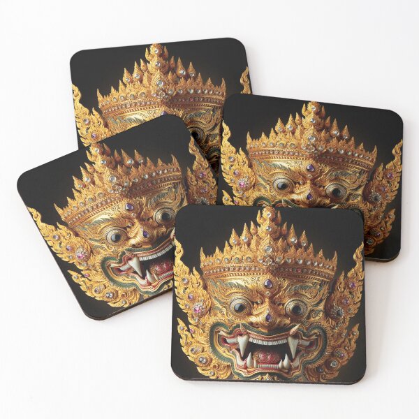 Item preview, Thai ancient Golden Giant mask with a brutal face Vol.10 designed and sold by Bspaces.