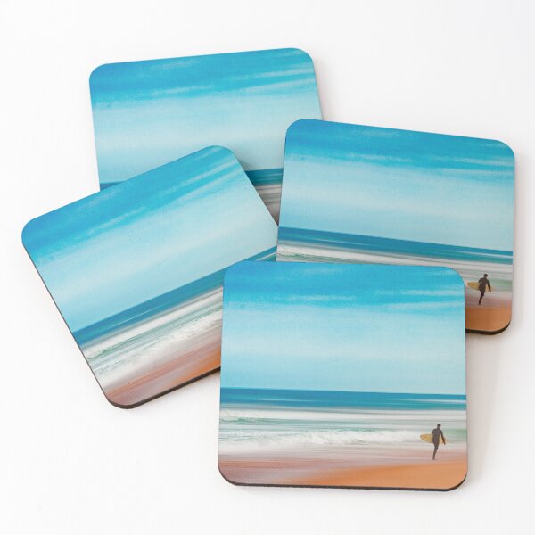 Item preview, Surf And Surfer - Abstract Beach Scenery designed and sold by Dyrk Wyst Redbubble Shop.