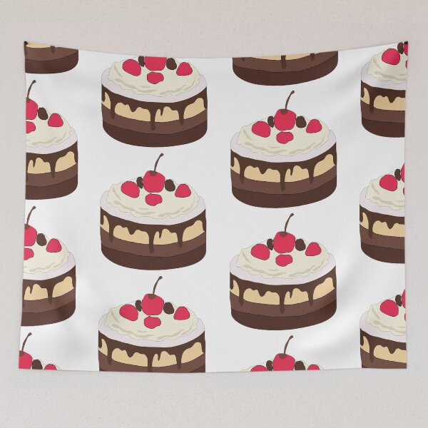 Item preview,  Clorful Cake design with fruits illustration. designed and sold by Riva Begum.