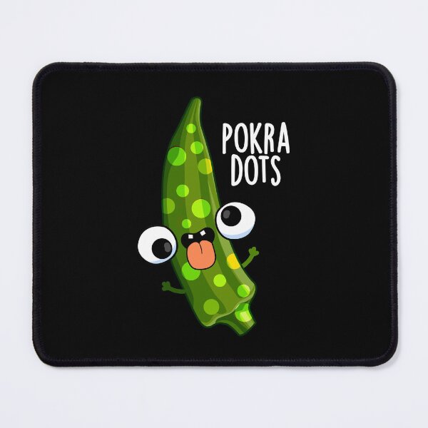 Item preview, Pokra Dots Funny Okra Pun (Dark BG) designed and sold by punnybone.