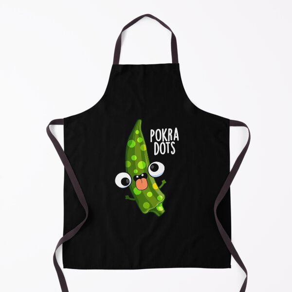 Item preview, Pokra Dots Funny Okra Pun (Dark BG) designed and sold by punnybone.