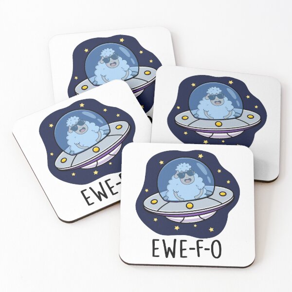 Item preview, Ewe-F-O Funny UFO Pun  designed and sold by punnybone.