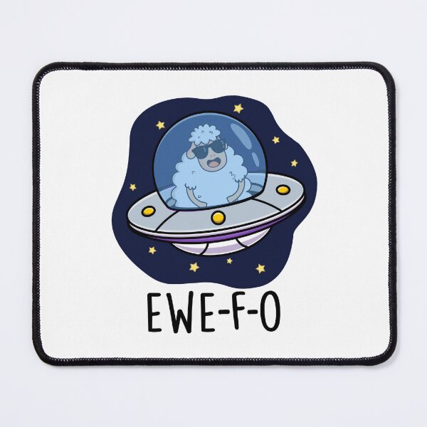 Item preview, Ewe-F-O Funny UFO Pun designed and sold by punnybone.