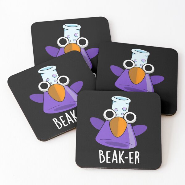 Item preview, Beak-er Funny Chemistry Pun(Dark BG) designed and sold by punnybone.