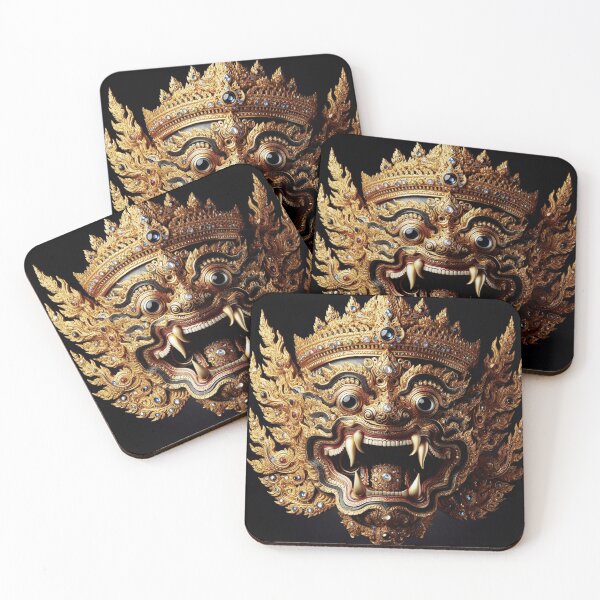 Item preview,  Thai ancient Golden Giant mask with a brutal face Vol.13 designed and sold by Bspaces.