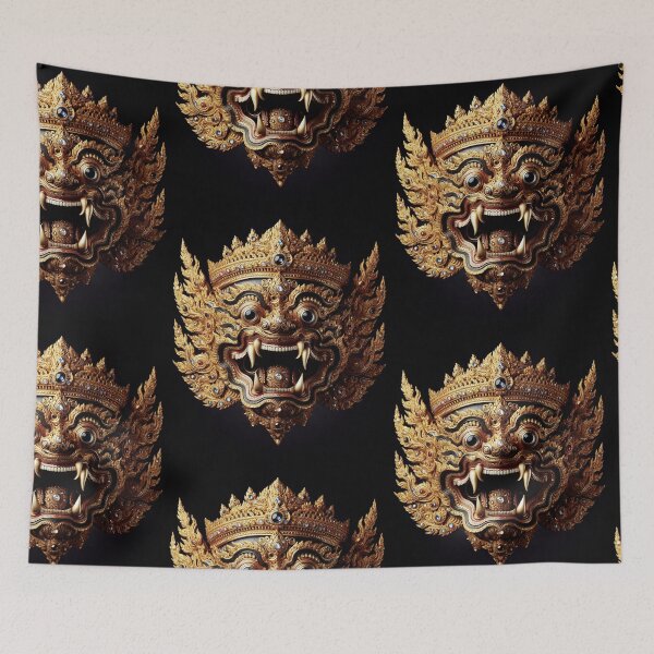 Item preview,  Thai ancient Golden Giant mask with a brutal face Vol.13 designed and sold by Bspaces.