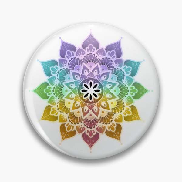 Item preview, Mandala of Chakras in the 7 colors of the rainbow n°3 designed and sold by Audrey Janvier | AJD.