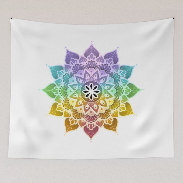 Item preview, Mandala of Chakras in the 7 colors of the rainbow n°3 designed and sold by Audrey Janvier | AJD.
