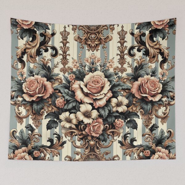 Item preview, Matte Teal & Cream Baroque designed and sold by DesignsByPrnces.