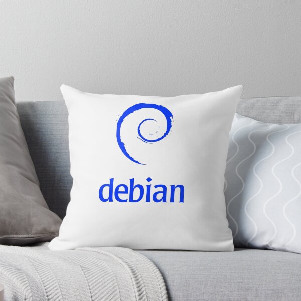 Item preview, Debian Blue Word/Text Official Logo Spiral T-Shirt designed and sold by Rainwater Merch.