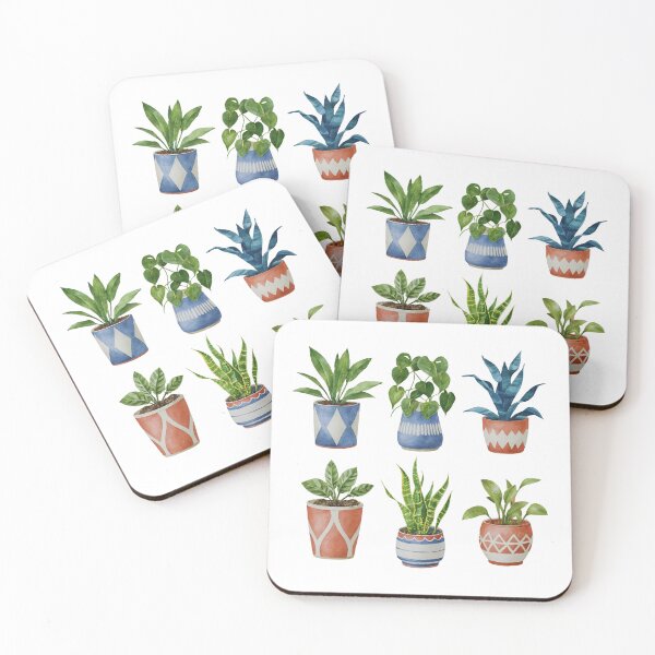 Item preview, Potted Perfection: A Watercolor Oasis of Home Plants designed and sold by JAMESAMORN.