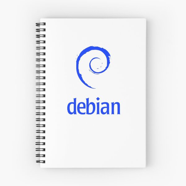 Item preview, Debian Blue Word/Text Official Logo Spiral T-Shirt designed and sold by Rainwater Merch.
