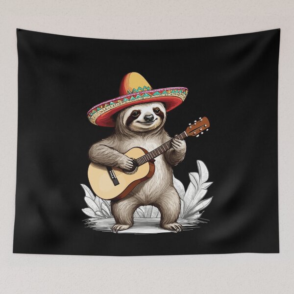 Item preview, Sloth Mexican Mariachi Guitar Music designed and sold by LuminOrb.