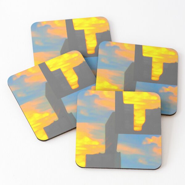Item preview, Blurred photography architecture bright yellow sky designed and sold by Carré Comme Orange.