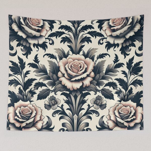 Item preview, Cream & Black Damask With Roses designed and sold by DesignsByPrnces.