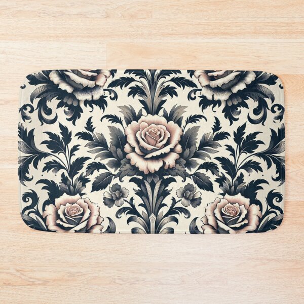Item preview, Cream & Black Damask With Roses designed and sold by DesignsByPrnces.