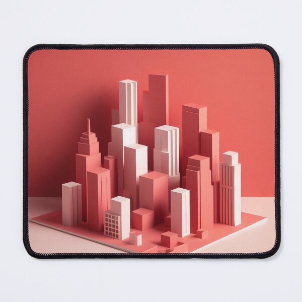 Item preview, City diorama in red color #4 designed and sold by TheCollageWorld.