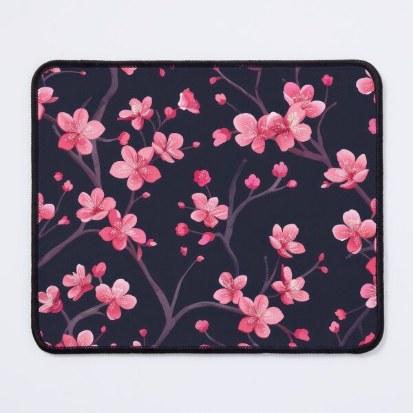 Item preview, Cherry blossom pattern on dark background designed and sold by Daydreamsatdawn.