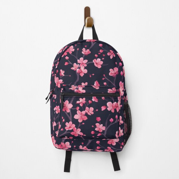 Item preview, Cherry blossom pattern on dark background designed and sold by Daydreamsatdawn.