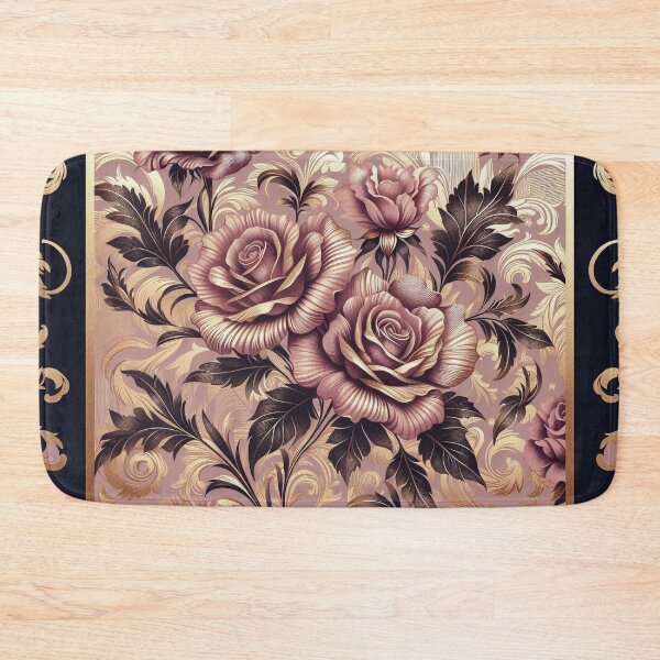 Item preview, Mauve & Gold Foil Damask With Roses designed and sold by DesignsByPrnces.
