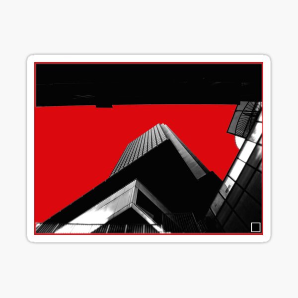 Item preview, Photomontage abstract red and black architecture designed and sold by Carré Comme Orange.