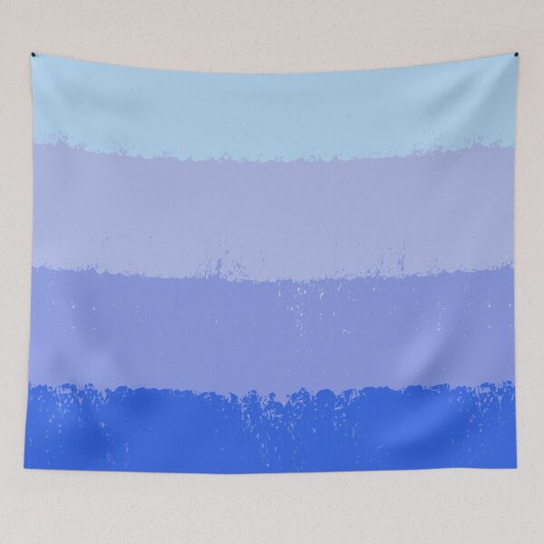 Item preview, Blue Gradient Painterly Wide Stripes designed and sold by OneThreeSix.