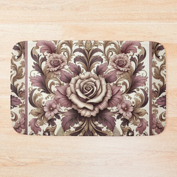 Item preview, Mauve & Cream Damask With Roses designed and sold by DesignsByPrnces.