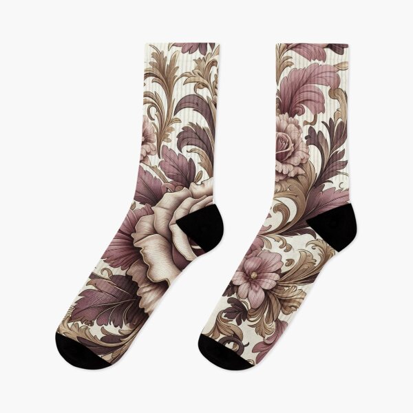 Item preview, Mauve & Cream Damask With Roses designed and sold by DesignsByPrnces.