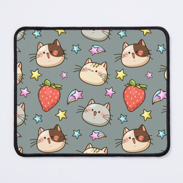 Item preview, cute face cat - strawberry and star cartoon designed and sold by Faissal Thomass.