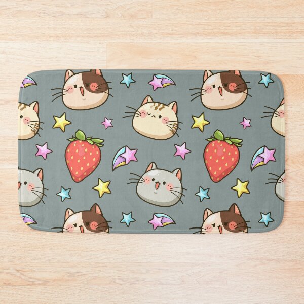Item preview, cute face cat - strawberry and star cartoon designed and sold by Faissal Thomass.