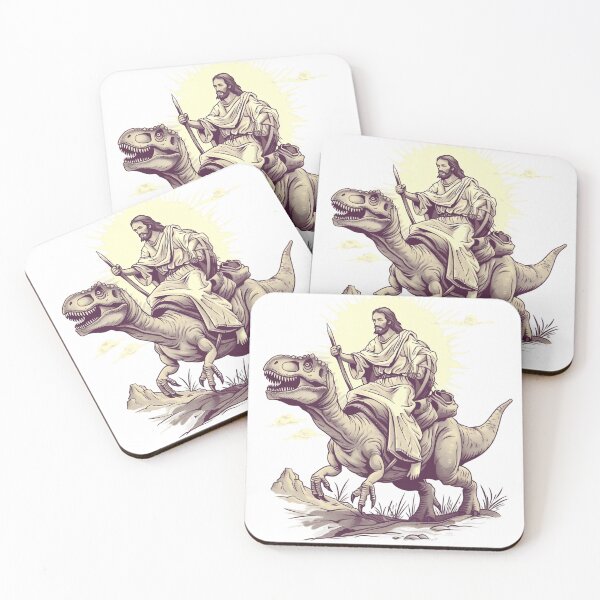 Item preview, dinosaur and jesus designed and sold by deckur.