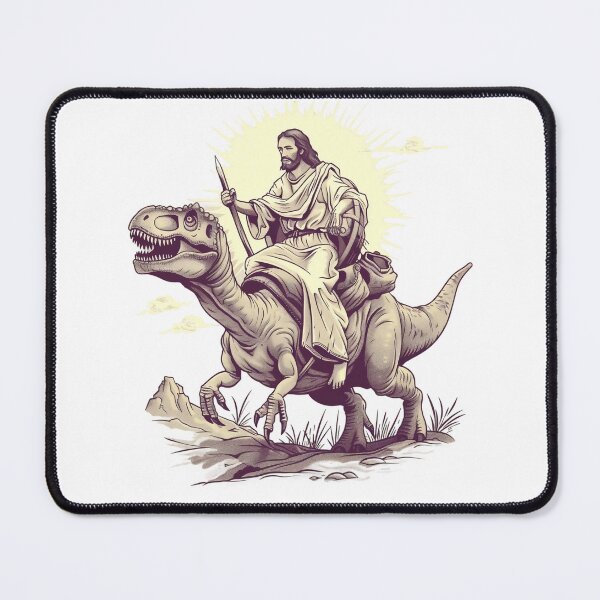 Item preview, dinosaur and jesus designed and sold by deckur.