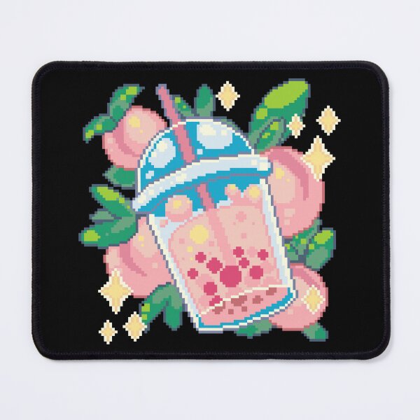 Item preview, Peach Boba Pixel Art designed and sold by bleachonthbeach.