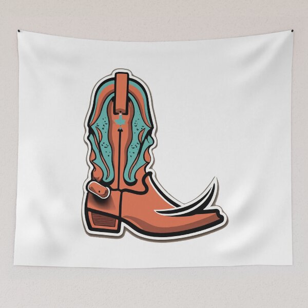 Item preview, Realistic Cowboy Boot with Spurs Illustration designed and sold by NiftyWrx.