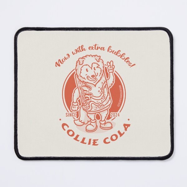 Item preview, Collie Cola - Now with Extra Bubbles! | Vintage Style Collie Dog Design designed and sold by Elspeth Rose Design.