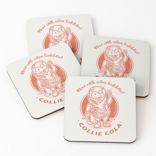 Item preview, Collie Cola - Now with Extra Bubbles! | Vintage Style Collie Dog Design designed and sold by Elspeth Rose Design.