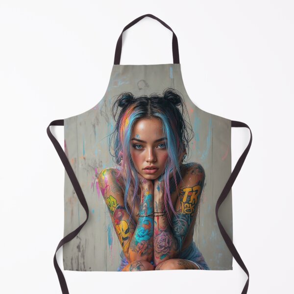 Artikelvorschau, Tätowierte Frau in ultrarealistischer digitaler Kunst entworfen und verkauft von ArtLab-store.