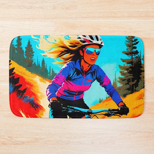 Item preview, Speed Demoness: MTB Woman Setting Fast Lap Times designed and sold by GrizzlyCollective.